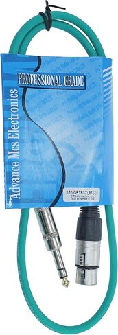 كابل تصحيح الصوت MCSPROAUDIO 1/4 بوصة TRS إلى 3 Pin XLR Female Pro متوازن ومحمي (طوله 6 أقدام، أحمر) in Kuwait