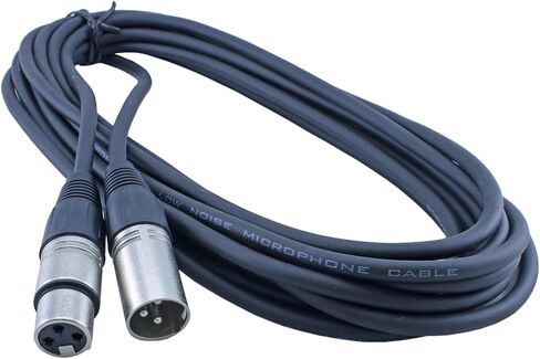 MCSPROAUDIO 5 Pack of 10 Foot Male to Female 3 Pin XLR Mic Microphone Audio Cable in Saudi Arabia