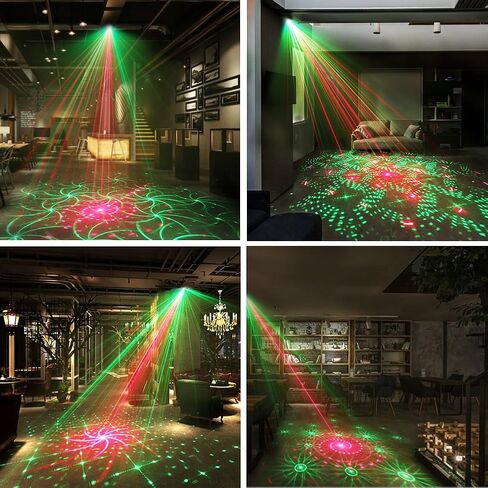 DJ Laser Lights SUNY Music Laser Projector 40 Patterns RG Stage Lighting Blue LED Remote Control Red Green Sound Activated Xmas Party Indoor Family Wedding Decoration Carnival Holiday Bar Disco Show in Kuwait