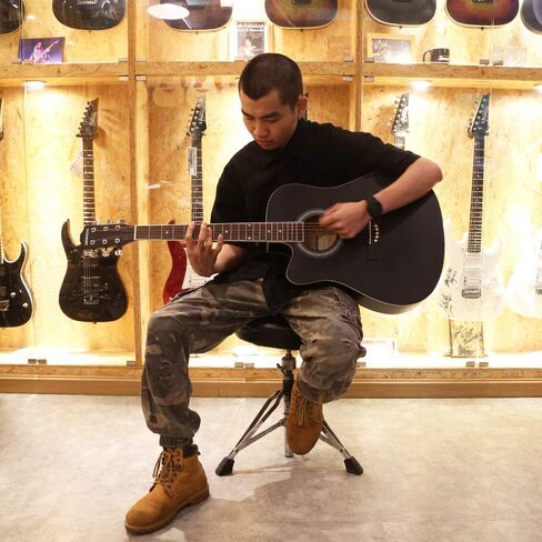 جيتار 12 وتر، جيتار جانيروك 12 وتر صوتي كهربائي، جيتار كوتاواي، حزمة مع حقيبة جيتار، موالف، أوتار، حزام، اختيارات in Kuwait