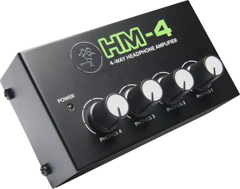 Mackie HM-4 4-Way Headphone Amplifier Bundle with Mophead 10-Foot TRS Cable, 4X 1/4" to 3.5mm Adapter, 4X Cable Ties and Microfiber Cloth in Kuwait