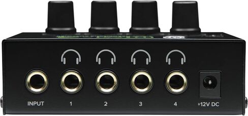 Mackie HM-4 4-Way Headphone Amplifier Bundle with Mophead 10-Foot TRS Cable, 4X 1/4" to 3.5mm Adapter, 4X Cable Ties and Microfiber Cloth in Kuwait