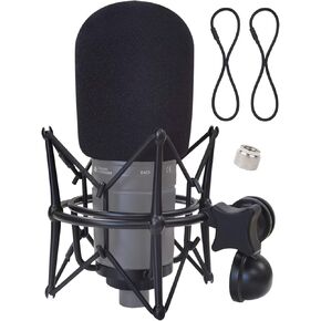 حامل الصدمات Boseen مع الزجاج الأمامي المطاطي - حامل ميكروفون مضاد للاهتزاز حامل صدمات عنكبوت مع غطاء ميكروفون فلتر بوب متوافق مع AT2020 AT2020USB+ AT2020USBi تسجيل مكثف ميكروفونات AT2020USBi in Kuwait