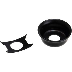 Musiclily Pro Traditional Cup Style Guitar Tele Jack Plate Recessed Output Jack Ferrule for Fender Telecaster Electric Guitar, Black