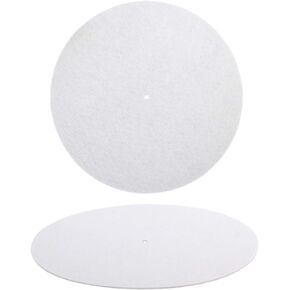 EXCEART Turntable Mat Dj Slipmats White 30 X 30 X 0.2cm Anti-Static Felt Mat for Record Player in Saudi Arabia