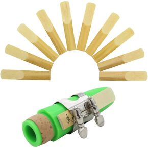 10pcs Clarinet Traditional Reeds, Bb Strength 2.0, With Storage Box