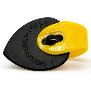 Fred Kelly Picks D5TB-H-3 Delrin Bumblebee Teardrop Large Guitar Pick، أسود/أصفر in Kuwait