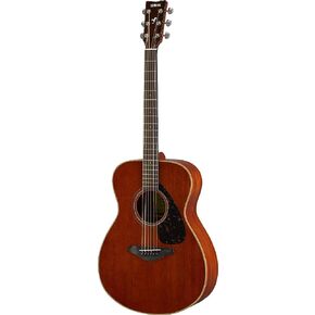 Yamaha FS850 Small Body Solid Top Acoustic Guitar, Mahogany