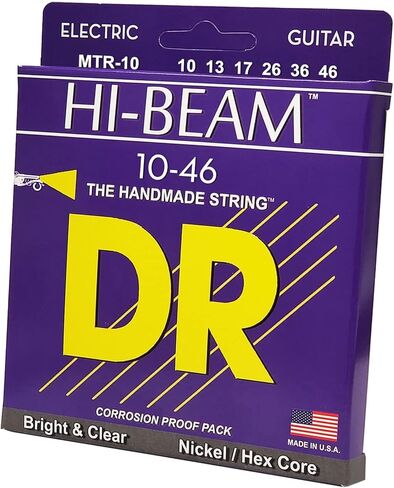 DR Strings Electric Guitar Strings, Hi-Beam, Hex Core 10-46 in Saudi Arabia