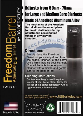 RS Berkeley Freedom Adjustable Clarinet Barrel in Saudi Arabia