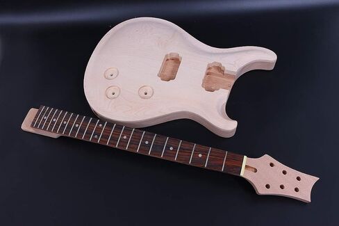 1set guitar kit Guitar neck 22fret 24.75inch Guitar Body Mahogany Maple Cap Dot inlay set in DIY in Saudi Arabia