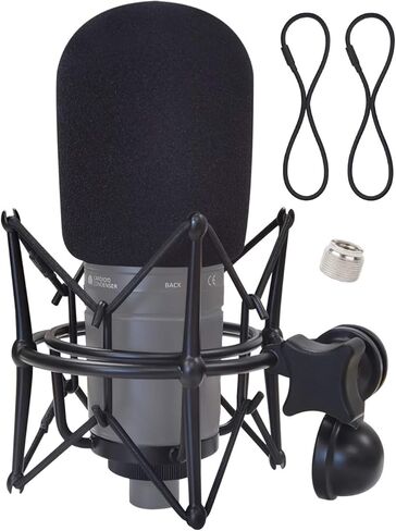 حامل الصدمات Boseen مع الزجاج الأمامي المطاطي - حامل ميكروفون مضاد للاهتزاز حامل صدمات عنكبوت مع غطاء ميكروفون فلتر بوب متوافق مع AT2020 AT2020USB+ AT2020USBi تسجيل مكثف ميكروفونات AT2020USBi in Kuwait