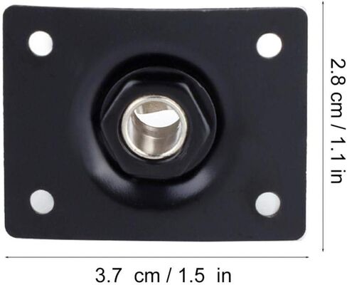 2Pcs Guitar Jack Socket Rec Output Plate Jackplate Socket Cover Replacement With Srews For Lp Style Electric Guitar Bass (Silver, Black)(Black) in Saudi Arabia