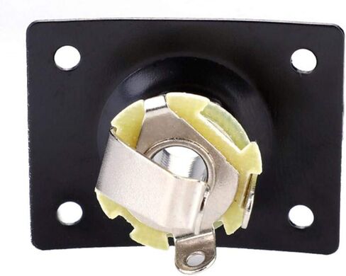2Pcs Guitar Jack Socket Rec Output Plate Jackplate Socket Cover Replacement With Srews For Lp Style Electric Guitar Bass (Silver, Black)(Black) in Saudi Arabia