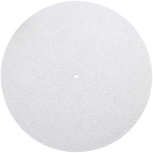 EXCEART حصيرة القرص الدوار Dj Slipmats أبيض 30 × 30 × 0.2 سم حصيرة لباد مضادة للكهرباء الساكنة لمشغل تسجيل in Saudi Arabia