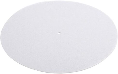 EXCEART حصيرة القرص الدوار Dj Slipmats أبيض 30 × 30 × 0.2 سم حصيرة لباد مضادة للكهرباء الساكنة لمشغل تسجيل in Saudi Arabia