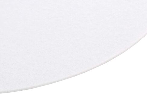 EXCEART حصيرة القرص الدوار Dj Slipmats أبيض 30 × 30 × 0.2 سم حصيرة لباد مضادة للكهرباء الساكنة لمشغل تسجيل in Saudi Arabia
