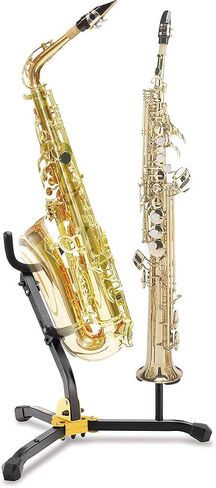 Hercules AltoTenor Saxophone and Soprano Saxophone Stand DS533BB with Bag and a Lumintrail Cleaning Cloth in Saudi Arabia