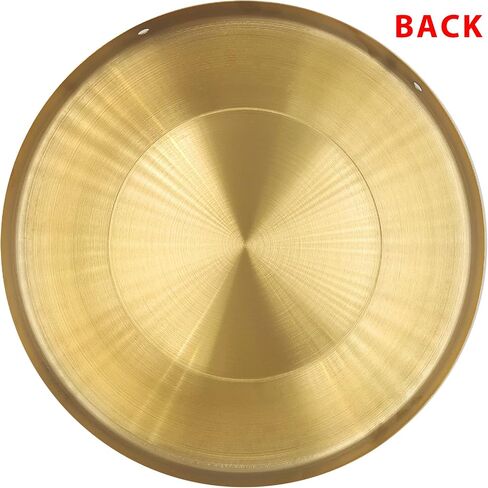 Gong Instrument (5.9inch/15cm),Chinese Traditional Percussion Instrument Brass Gong with Wooden Mallet and Red Hanging Ribbon, Suitable for Wedding Opening Celebration in Saudi Arabia