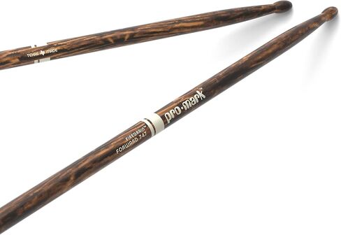 ProMark Drum Sticks - Classic 5A Drumsticks - FireGrain For Playing Harder, Longer - No Excess Vibration - Lacquer Finish, Oval Wood Tip, Hickory Wood - 1 Pair in Saudi Arabia