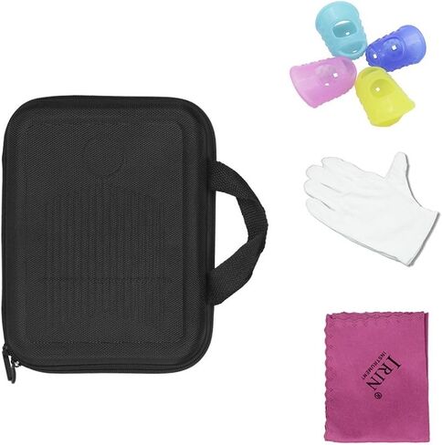 حقيبة بيانو بإبهام 17 كي Kalimba من Mowind مقاومة للماء مع قفازات للتنظيف كارك، قماش أسود in Kuwait