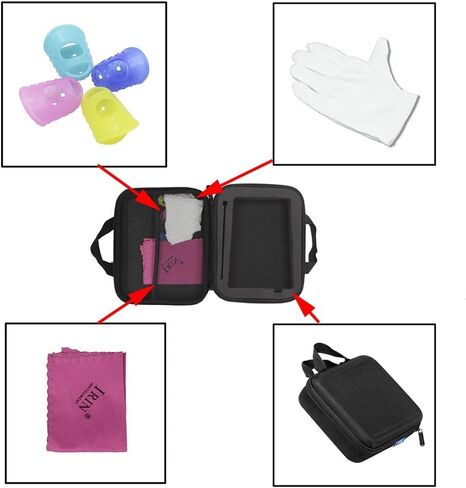 حقيبة بيانو بإبهام 17 كي Kalimba من Mowind مقاومة للماء مع قفازات للتنظيف كارك، قماش أسود in Kuwait