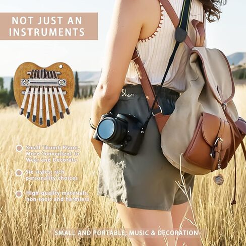 3 عبوات من البيانو الصغير كاليمبا الإبهام 8 مفاتيح، بيانو إصبع مبيرا من الأكريليك الصلب المحمول للأطفال والكبار، هدايا موسيقية للجيب للمبتدئين مع سلسلة in Kuwait