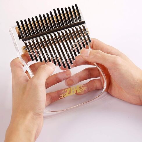 GECKO ZBH أكريليك كاليمبا واضح الإبهام البيانو 17 مفتاح شفاف إصبع البيانو الآلات الموسيقية هدية للأطفال البالغين المبتدئين المحمولة Mbira Sanza مع حقيبة ضبط المطرقة وتعليمات الدراسة in Kuwait