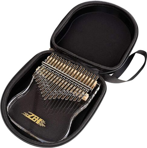 GECKO ZBH أكريليك كاليمبا واضح الإبهام البيانو 17 مفتاح شفاف إصبع البيانو الآلات الموسيقية هدية للأطفال البالغين المبتدئين المحمولة Mbira Sanza مع حقيبة ضبط المطرقة وتعليمات الدراسة in Kuwait