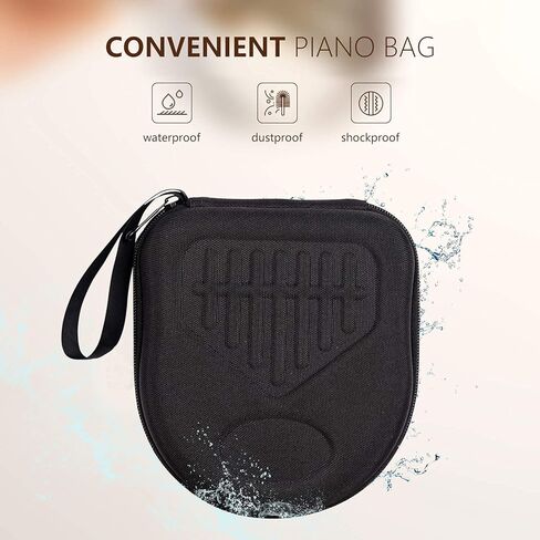 GECKO ZBH أكريليك كاليمبا واضح الإبهام البيانو 17 مفتاح شفاف إصبع البيانو الآلات الموسيقية هدية للأطفال البالغين المبتدئين المحمولة Mbira Sanza مع حقيبة ضبط المطرقة وتعليمات الدراسة in Kuwait