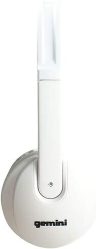 Gemini Sound DJ Equipment DJX-200 Technical for Mixing Beats Professional Studio Drums Over The Ear Audio DJ Recording Monitor Headphones, White Closed Back in Saudi Arabia