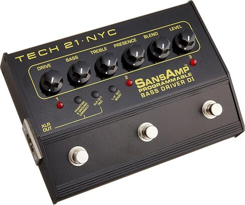 Tech 21 PBDR SansAmp Programmable Bass Driver DI Bundle with 2 Instrument Cables and 2 XLR Cables in Saudi Arabia