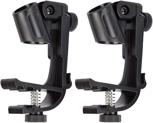 حامل مشبك قابل للتعديل من Drum Mircophone بمشبك تثبيت على شكل ميكروفون قابل للتعديل، عبوة من 2 قطع in Kuwait