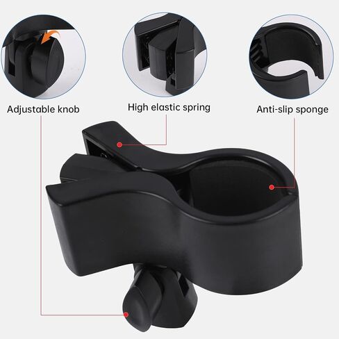 Universal Microphone Clip Holder with 5/8" Male to 3/8" Female Screw Adapter Adjustable Mic Holder for Microphones, Mic Clip Suitable for Outer Diameter Between 32mm and 60mm in Saudi Arabia