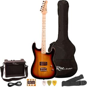 Rise by Sawtooth ST-RISE-ST-SB-KIT-1 Electric Guitar Pack, Sunburst in Kuwait