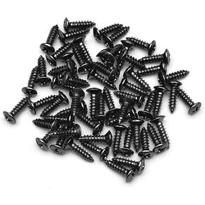 100Pack Guitar & Bass Pickguard Screws for Strat & Tele (Black 100 Pack)
