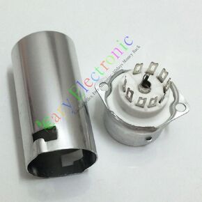 4 قطع 9 دبابيس صمام مقبس أنبوب تفريغ من السيراميك 55 ملم درع 12AX7 12AU7 ECC83 ECC82 in Kuwait