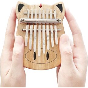 [ترقية] جيكو 8 مفاتيح ميني كاليمبا، بيانو محمول من خشب الكافور، بيانو طبيعي مصنوع يدويًا مع تعليمات الدراسة، هدية للأطفال والكبار المبتدئين (K8mini) in Kuwait