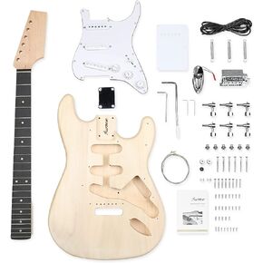 Asmuse DIY طقم جيتار كهربائي، ST Style 6 سلاسل طقم جيتار DIY للمبتدئين والمحترفين، قم ببناء جيتارك الخاص in Kuwait