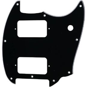 Musiclily Pro 9 فتحات زاوية مستديرة HH جيتار Pickguard 2 هامبوكر لسلسلة رصاصة Squier موستانج جيتار كهربائي، 4 طبقات من اللؤلؤ الأبيض القديم in Saudi Arabia
