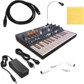 Arturia MicroFreak Vocoder Bundle Hybrid Paraphonic Synthesizer Black 25-key + Vocoder Mic, Pig Hog MIDI Cable, Power Adapter, MIDI Adapters & Liquid Audio Polishing Cloth in Saudi Arabia