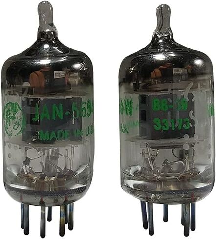 زوج 7-Pin GE JAN 5654W تم اختباره/مطابقته (أنبوبين) ترقية أنابيب التفريغ لـ 6J1 / 6J1P / 6J1P-EB / 6Zh1P-EV / 6AK5 / 6AK5W / EF95-5654W أنابيب الاقتران المثالية المتطابقة أنبوب الصمام الإلكتروني AMP in Kuwait
