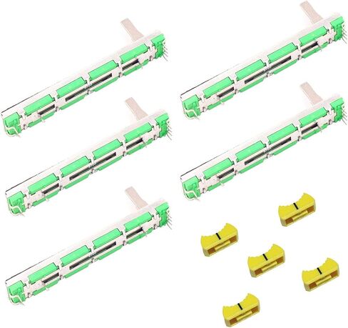 DAOKI 5PCS Straight Slide Potentiometer Mixer Fader B103 10K Ohm 75mm Dual Channel Fader in Kuwait