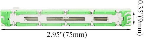 DAOKI 5PCS Straight Slide Potentiometer Mixer Fader B103 10K Ohm 75mm Dual Channel Fader in Kuwait