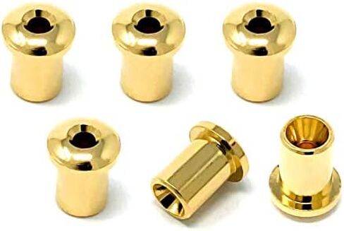 Chrome Top Mount Loading String-Thru Body Ferrules for Electric Guitar (Set of 6) SF140-CHR in Saudi Arabia