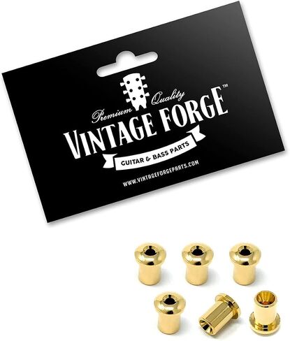 Chrome Top Mount Loading String-Thru Body Ferrules for Electric Guitar (Set of 6) SF140-CHR in Saudi Arabia