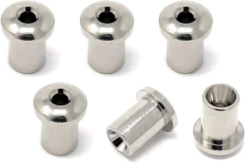 Chrome Top Mount Loading String-Thru Body Ferrules for Electric Guitar (Set of 6) SF140-CHR in Saudi Arabia
