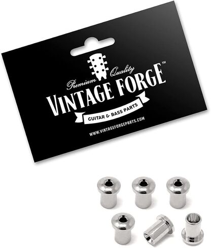 Chrome Top Mount Loading String-Thru Body Ferrules for Electric Guitar (Set of 6) SF140-CHR in Saudi Arabia