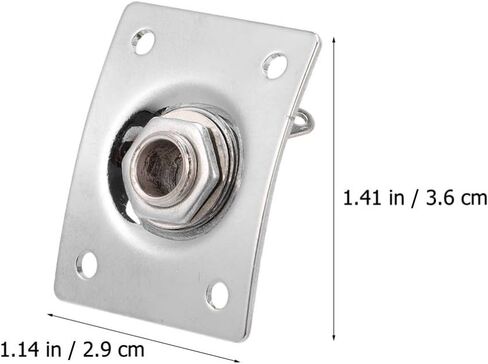 4 قطعة مقبس لوحة إخراج جيتار كهربائي مقبس من الفولاذ المقاوم للصدأ مربع جيتار جاك بيك اب مخرج مدخل جاك مقبس توصيل مع مسامير 6.35 مم فضي in Kuwait