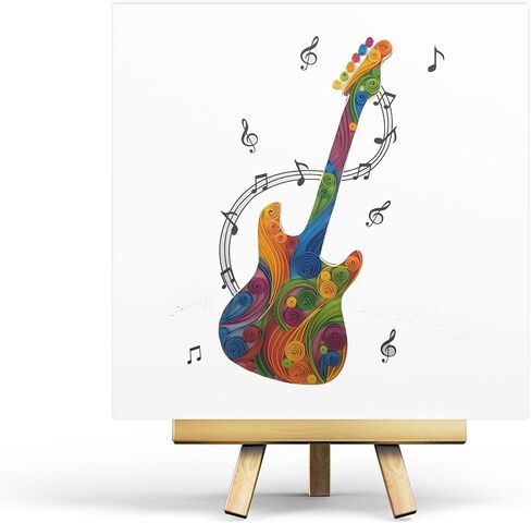 Happy Anniversary Card with Guitar and Music Note Shaped, Quilling Greeting Card, Unique Gift for Guitar Players for Birthday, Fathers Day, Friend Men Son Dad (Electric Guitar) in Saudi Arabia